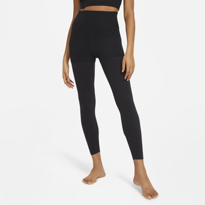 Shop Nike Yoga Luxe Layered Women's 7/8 Leggings In Black,dark Smoke Grey