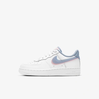 Shop Nike Force 1 Lv8 Little Kids' Shoe In White,arctic Punch,light Armory Blue