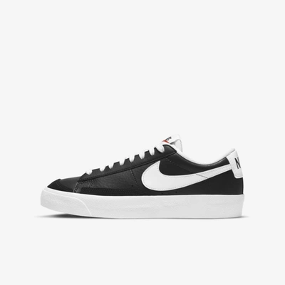 Shop Nike Blazer Low '77 Big Kids' Shoes In Black,black,white,white