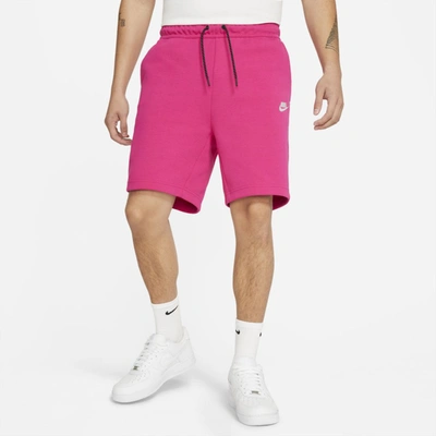 Shop Nike Sportswear Tech Fleece Men's Shorts In Fireberry,white