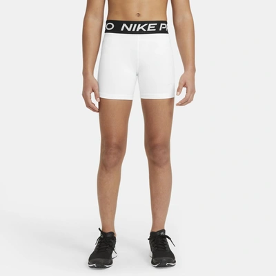 Shop Nike Pro Big Kids' (girls') Shorts In White