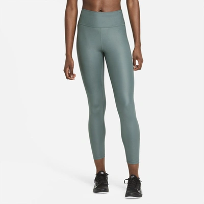 Shop Nike One Women's Mid-rise 7/8 Leggings In Hasta,dark Teal Green