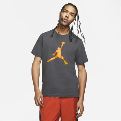 Shop Jordan Jumpman Men's T-shirt In Dark Smoke Grey,university Gold