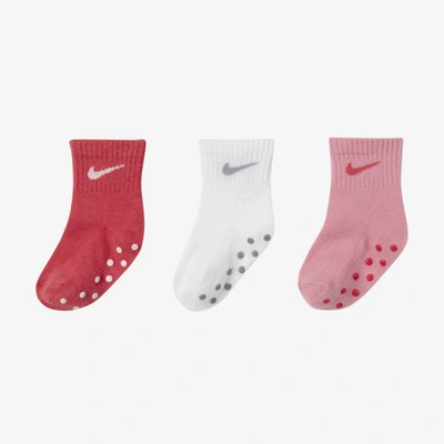 Shop Nike Toddler Ankle Socks In Pink Nebula