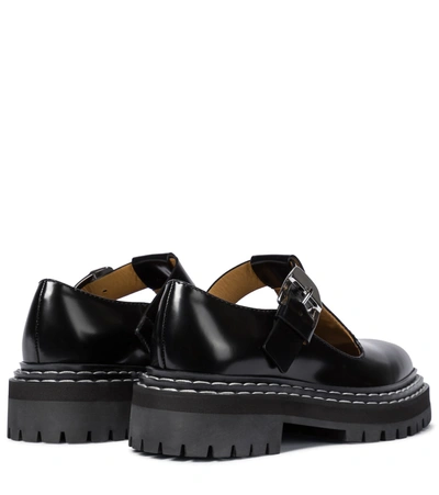 Shop Proenza Schouler Leather Mary Jane Ballet Flats In Black