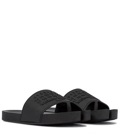 Shop Maison Margiela Tabi Rubber Slides In Black