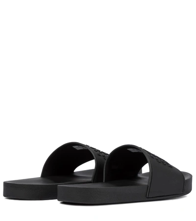 Shop Maison Margiela Tabi Rubber Slides In Black