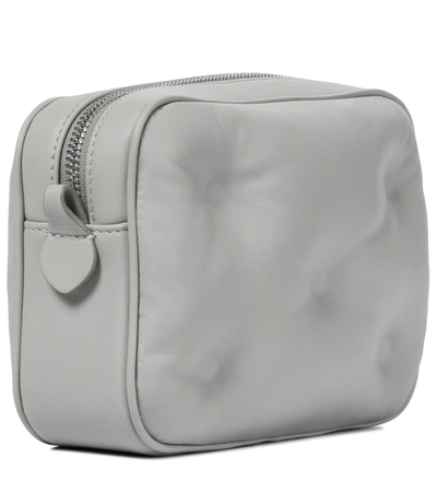 Shop Maison Margiela Glam Slam Micro Leather Shoulder Bag In Grey