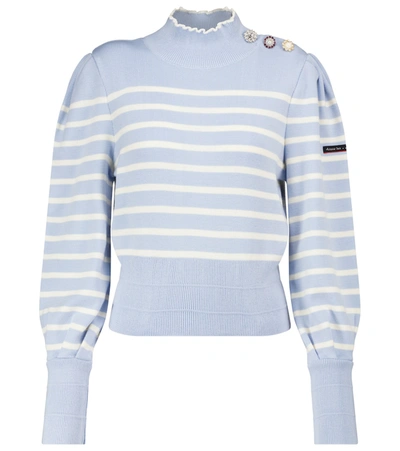 Shop Marc Jacobs X Armor-lux The Breton Striped Wool Sweater In Blue