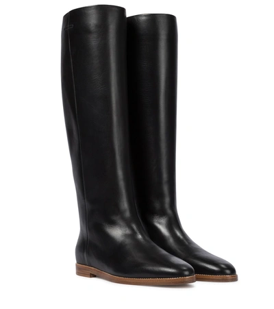 Shop Gabriela Hearst Skye Leather Knee-high Boots In Black