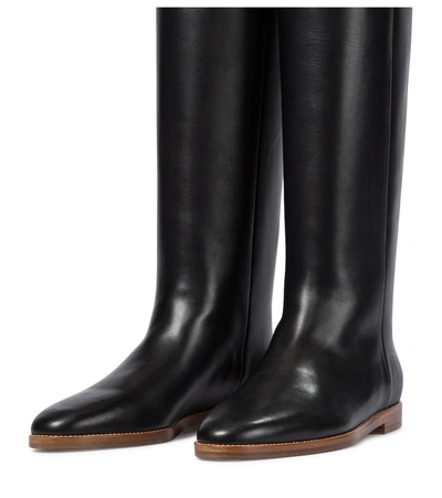 Shop Gabriela Hearst Skye Leather Knee-high Boots In Black