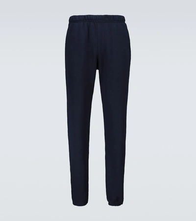 Shop Les Tien Classic Cotton Sweatpants In Blue