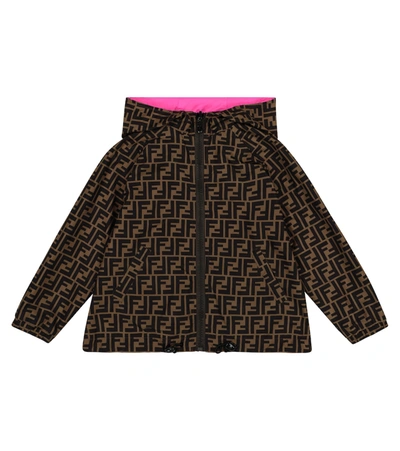 Shop Fendi Ff Reversible Jacket In Pink