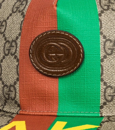 Shop Gucci Gg Printed Baseball Cap In Multicoloured