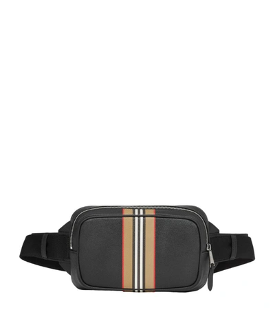 Shop Burberry Leather Icon Stripe Belt Bag