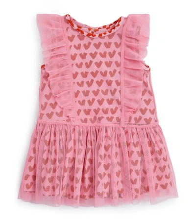 Shop Stella Mccartney Kids Heart Print Tulle Dress (3-36 Months)