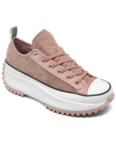 Shop Converse Women's Run Star Hike Low Top Sneakers From Finish Line In Salt Pink, Black