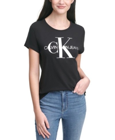 Shop Calvin Klein Jeans Est.1978 Crewneck Logo T-shirt In Black Combo