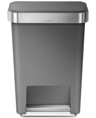 Shop Simplehuman 45l Step Trash Can In Gray