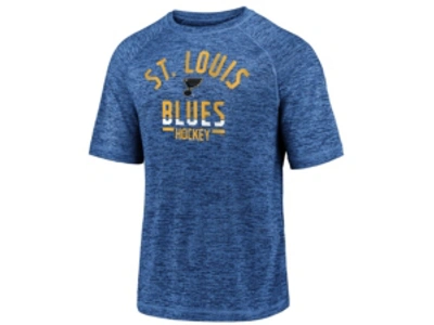 Shop Majestic St. Louis Blues Men's Striated Arch T-shirt In Navy
