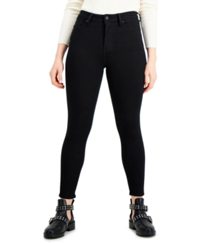 Shop Kendall + Kylie Juniors' High-rise Skinny Ankle Jeans In Black Rinse