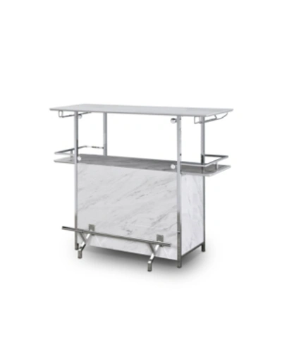 Shop Furniture Of America Mauro Rectangular Bar Table In White
