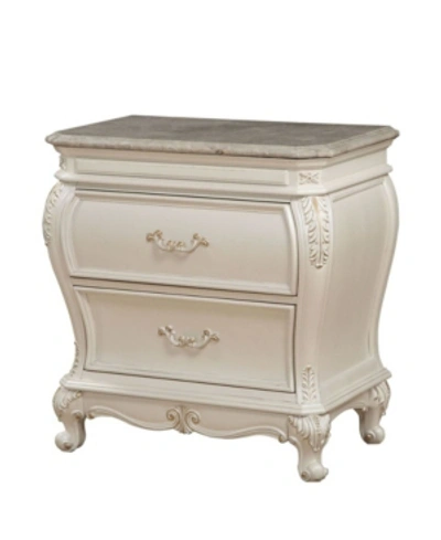 Shop Acme Furniture Chantelle Nightstand With Granite Top In White