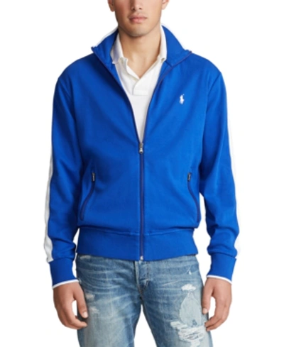 Shop Polo Ralph Lauren Men's Soft Cotton Track Jacket In Rugby Royal