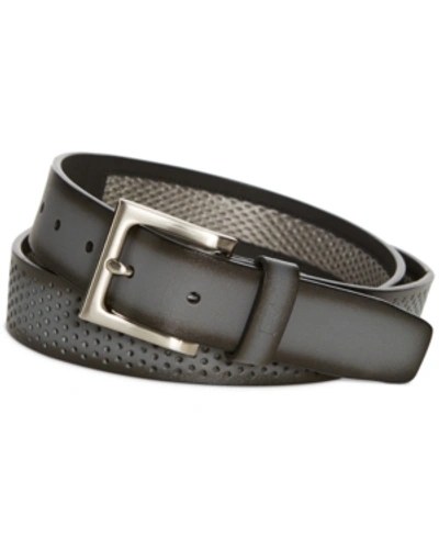 Shop Pga Tour Men's Faux Leather Breathable Belt In Gray