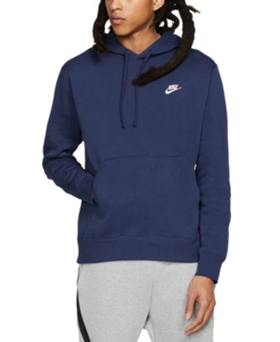 Shop Nike Men's Sportswear Club Fleece Pullover Hoodie In Fireberry