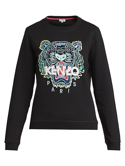Shop Kenzo Slim-fit Classic Sweatshirt In Black