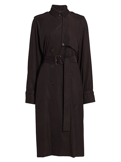 Shop The Row Women's Triana Belted Trench Coat In Ebony