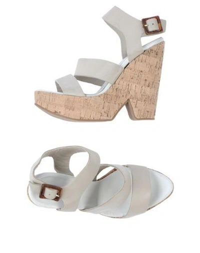 Shop Serafini Etoile Sandals In Light Grey