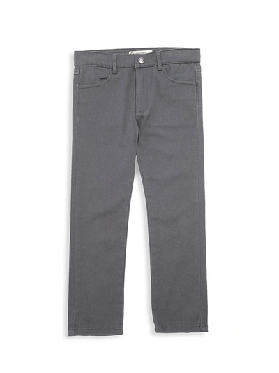 Shop Appaman Little Boy's & Boy's Skinny Twill Pants In Vintage Black