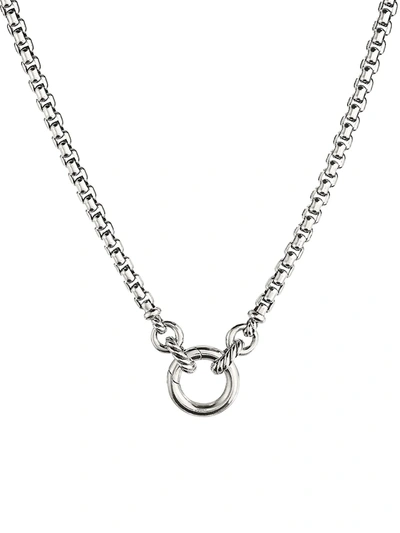 Shop David Yurman Women's Chain Amulet Vehicle Box Chain Necklace In Silver