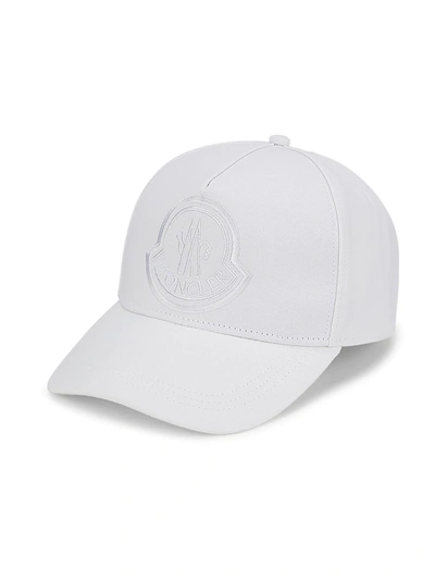 Shop Moncler Logo Baseball Cap In White