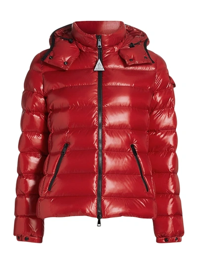 Shop Moncler Women's Bady Quilted Down Puffer Coat In Red