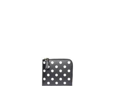 Shop Comme Des Garçons Wallet Dots Leather Wallet In Black