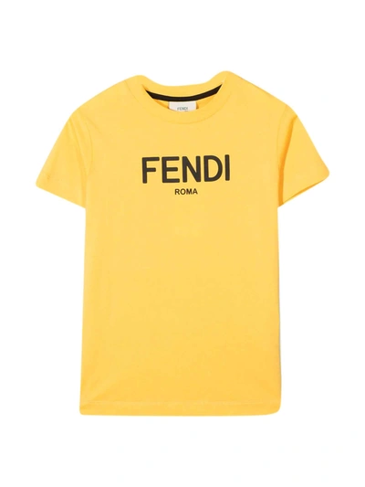 Shop Fendi Yellow T-shirt In Giallo