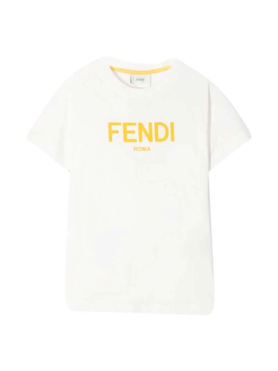 Shop Fendi White T-shirt In Bianco