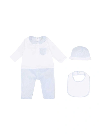 Shop Fendi Blue Baby Set In Bianco/celeste