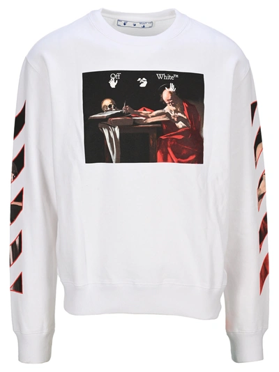 Shop Off-white Off White Caravaggio Print Sweatshirt