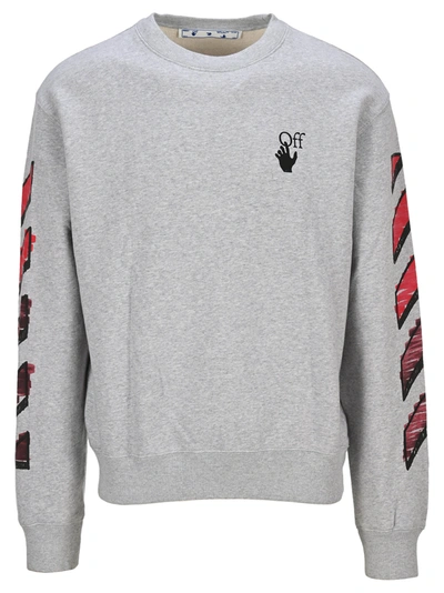 Shop Off-white Off White Marker Sweatshirt In Grey