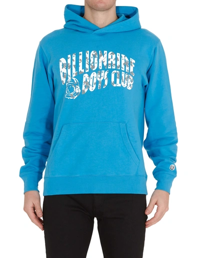 Shop Billionaire Boys Club Logo Popover Hoodie In Light Blue