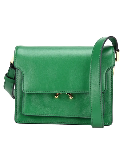 Shop Marni Mini Trunk Soft Bag In Sea Green
