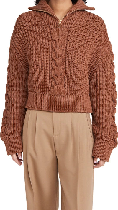 Shop Nanushka Eria Sweater In Brown