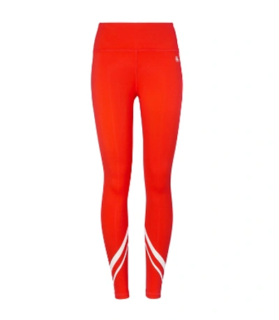 Shop Tory Sport Tory Burch Weightless Chevron Legging In Red/snow White