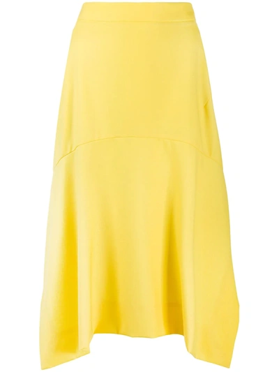 Shop Vivienne Westwood Asymmetric Hem Skirt In Yellow