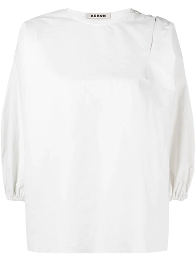 Shop Aeron Mimi Linen Top In White