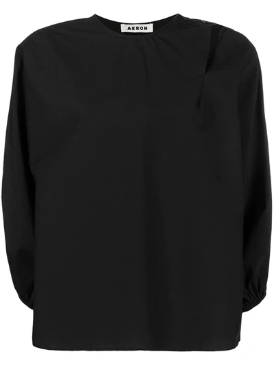 Shop Aeron Mimi Loose-fit Top In Black